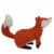 Northlight 15.75 Orange and Cream Plush Sitting Fox Fall Tabletop Decor Perspective: back