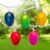 Northlight 10-Count Pearl Multi-Colored Easter Egg String Light Set, 7.25ft White Wire Perspective: back