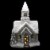 Northlight 20.25  LED Lighted White Glittered Church Christmas Decoration Perspective: back