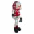 Northlight 33-Inch Red, White, and Gray Plush Christmas Snowman with Telescopic Legs Perspective: back