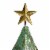 Northlight 31 Rustic Green and Gold Layered Christmas Tree With a Star Tabletop Decor Perspective: back