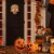 Northlight Set of 2 Spooky Town Lighted Sisal Jack O' Lanterns Outdoor Halloween Decorations Perspective: back