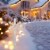 Northlight 4ct Snowflakes Christmas Pathway Marker with Lawn Stakes - Clear Lights Perspective: back