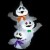 Northlight 3.5' Spooky Town Lighted Inflatable Halloween Ghost Trio Outdoor Yard Decoration Perspective: back