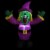 Northlight 3.5' Spooky Town Purple Inflatable Lighted Witch Halloween Outdoor Decoration Perspective: back