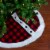 Northlight 48  Black and Red Buttoned Buffalo Plaid Christmas Tree Skirt Perspective: back