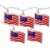 Northlight 10-Count Patriotic American Flag 4th of July Lights, 7.5ft White Wire Perspective: back