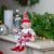 Select Artificials 13  Red and White Peppermint Striped Elf with Jingle Bells Perspective: back