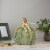 Northlight 12 Green Weathered Fall Harvest Wooden Pumpkin Table Decoration Perspective: back