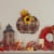 NorthLight 34315248 16 in. Plaid Fall Harvest Pumpkin Wall Decor, Red & Black Perspective: back