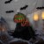 Northlight 30 Black and Orange Animated Pumpkin Halloween Decoration Perspective: back
