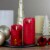 Northlight 6 LED Red Flameless Battery Operated Christmas Decor Candle Perspective: back