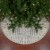 Northlight 48 Cream and Gold Wood Grain Pattern and Faux Fur Christmas Tree Skirt Perspective: back