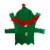Northlight 27  Green and Red Christmas Elf Dog Costume - Size S Perspective: back