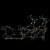 Northlight 3-Piece Lighted Reindeer and Sleigh Outdoor Christmas Decoration Set Perspective: back