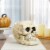 Northlight 11 Ivory and Black Halloween Skull Tabletop Decoration Perspective: back