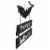 Northlight 17 Happy Halloween Black Bat Metal Wall Sign Perspective: back