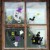 Northlight 15-Piece Purple and Black Haunted House Halloween Gel Window Clings Perspective: back