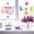 Northlight Pink and Orange “Happy Easter” Bunny Spring Gel Window Clings Perspective: back