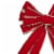 Northlight 12  x 25  Red and Gold 10 Loop Velvet Christmas Bow Decoration Perspective: back