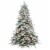 Northlight 6.5' Pre-Lit Flocked Saratoga Spruce Artificial Christmas Tree - Clear Lights Perspective: back