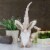Northlight 20 Beige Floral Standing Easter and Spring Gnome Figure with Bunny Ears Perspective: back