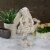 Northlight 14.5  Beige and Cream Standing Girl Easter Bunny Rabbit Spring Figure Perspective: back
