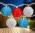 Northlight 10-Count Red, White and Blue 4th of July Paper Lantern Lights, 8.5ft White Wire Perspective: back