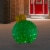 Northlight 38  LED Lighted Twinkling Green Tinsel Onion Ornament Outdoor Christmas Decoration Perspective: back