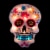 Northlight 15 Lighted Day of the Dead Sugar Skull Halloween Window Silhouette Decor Perspective: back