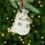 Northlight 3.5 White Silver-Plated Snowman Merry Christmas Ornament with European Crystals Perspective: back
