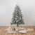 Northlight 4.5' Pre-Lit Flocked Madison Pine Artificial Christmas Tree, Multi Lights Perspective: back