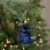Northlight 4  Blue and Black Cheetah Print Velvet Tree Christmas Ornament Perspective: back
