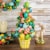 Northlight 17  Colorful Easter Egg Tree in Yellow Gingham Pot Perspective: back
