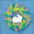 Northlight Colorful Deco Mesh Ribbon Easter Bunny Wreath, 24-Inch, unlit Perspective: back