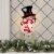 Northlight 6 Festive Snowman in Black Top Hat Christmas Night Light Perspective: back