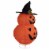 Northlight 34 Spooky Town Jack-O-Lanterns in Witch's Hat Outdoor Halloween Decoration Perspective: back