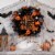 Northlight Orange and Black Haunted House Halloween Wreath, 24-Inch, Unlit Perspective: back