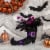 Northlight 12 Black Witch's Boot with Purple Glittered Roses Halloween Decoration Perspective: back