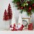 Northlight 9.5  Red and White Plaid Boy Gnome Christmas Decoration Perspective: back