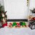 Northlight Red and Green Santa Stop Here Outdoor Christmas Doormat 18 x 30 Perspective: back