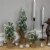 Northlight Mini Flocked Pine Artificial Christmas Trees with Burlap Base - 18 - Set of 3 Perspective: back