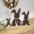 Northlight Rabbit Trio Wooden Tree Bark Easter Decoration - 15.75 Perspective: back