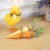 Northlight Fabric Carrot Easter Decorations - 9 - Orange and Yellow - Set of 3 Perspective: back