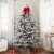 Northlight Real Touch™ Pre-Lit Flocked Grand Teton Pine Artificial Christmas Tree - 7.5' Warm Perspective: back
