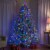 Northlight Pre-Lit Full Flocked Glacier Pine Artificial Christmas Tree - 7.5' Multi LED Perspective: back