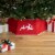 Northlight 26 Red Burlap with Reindeer Hexagonal Christmas Tree Collar Perspective: back