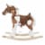 Rocking Horse Plush Animal on Wooden Rockers - Clydesdale Perspective: back