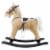 Happy Trails 80-BF009 Rocking Horse Plush Animal on Wooden Rockers - Brown Perspective: back