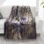 Fluffy Plush Throw Blanket 50 x 60 Inch - Wolf Print Lightweight Hypoallergenic Bed or Couch Perspective: back